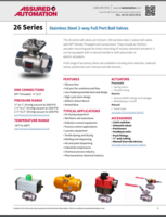 26 SERIES: STAINLESS STEEL 2-WAY FULL PORT BALL VALVES